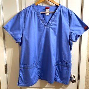Dickies Gen Flex Women's 2-Pocket Stretch V- Neck Top Medical Scrubs Ceil